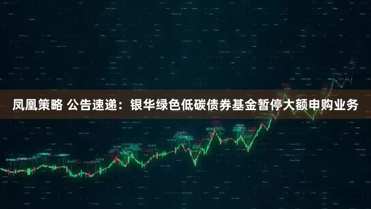凤凰策略 公告速递：银华绿色低碳债券基金暂停大额申购业务
